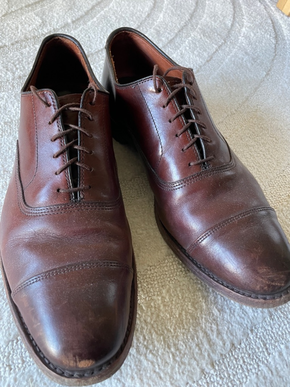 Allen Edmonds Brown Cap-Toe Leather Oxfords 10.5